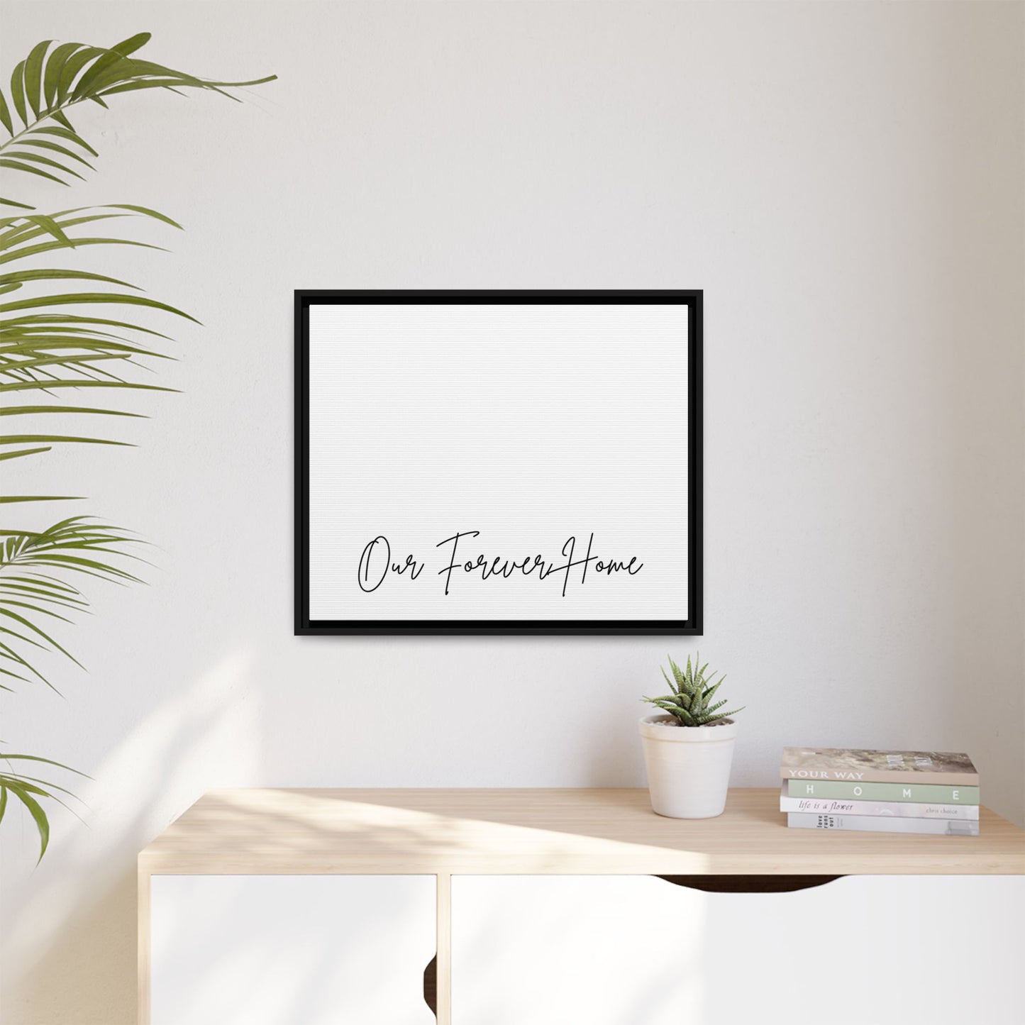 Custom watercolor home portrait framed canvas — Forever Home Portraits