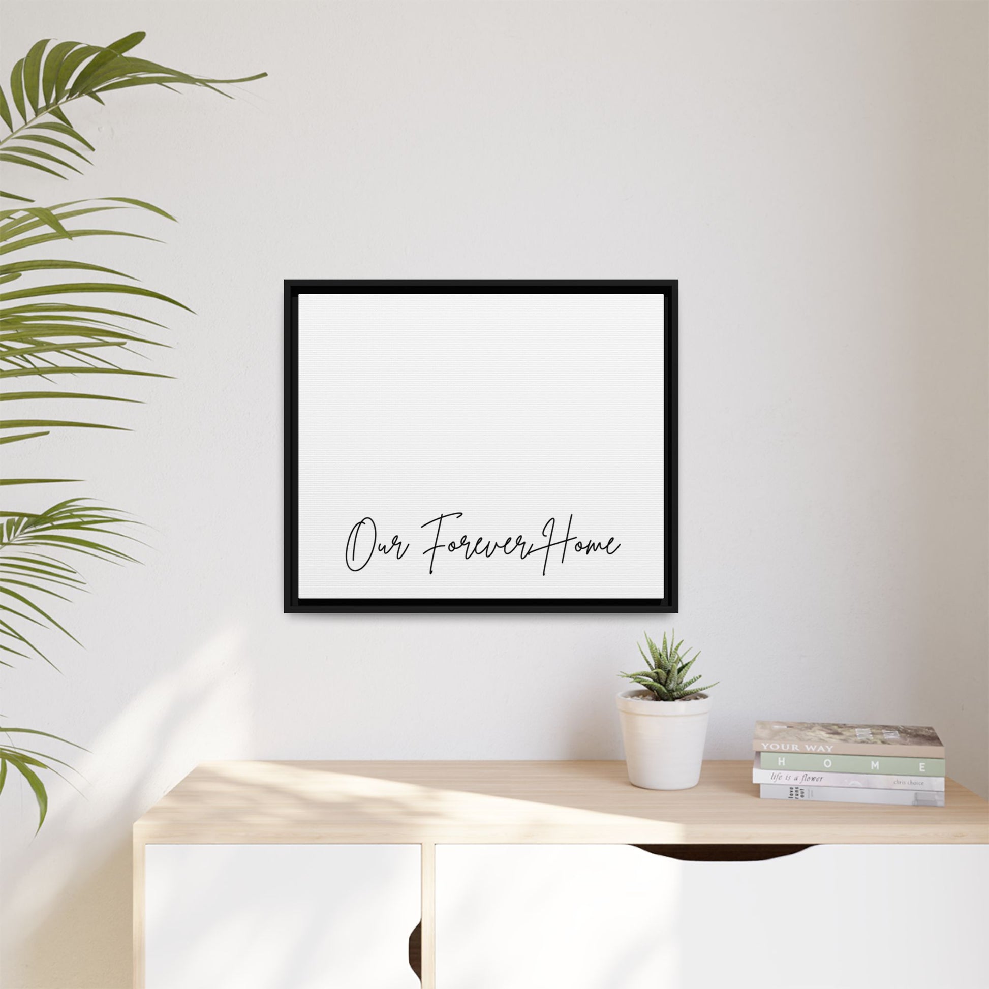 Custom watercolor home portrait framed canvas — Forever Home Portraits