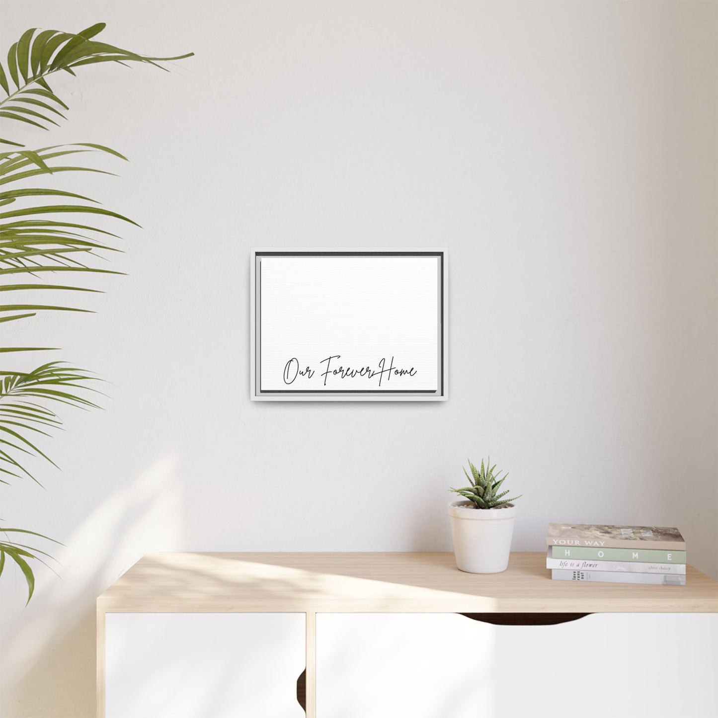 Framed home portrait canvas — housewarming gift for buyers