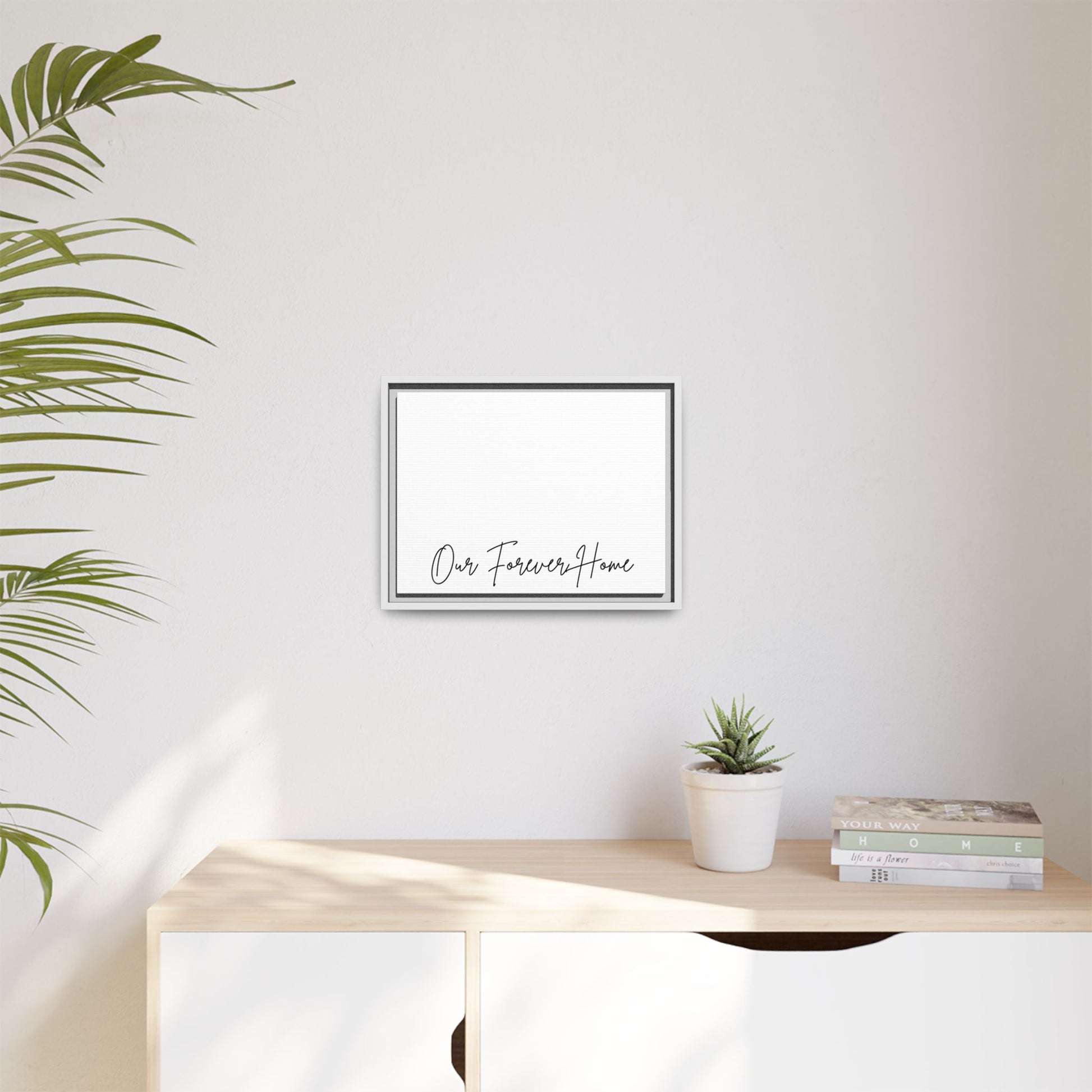 Framed home portrait canvas — housewarming gift for buyers