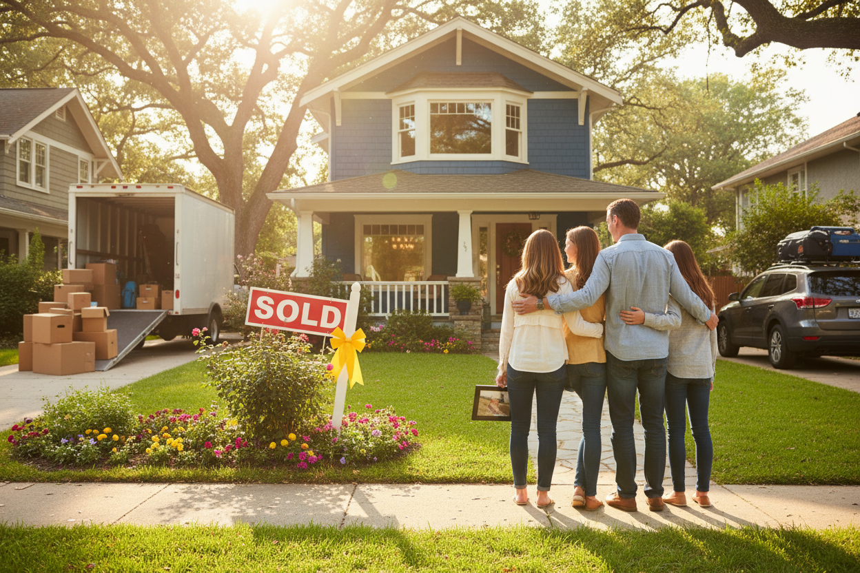 homesellers looking at sold house